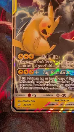 Pikachu & Zekrom GX Ultra Rare Holo 33/181 Pokemon Team Up - Image 4