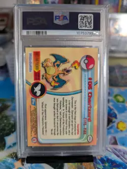 Pokemon Topps Series 1 RAINBOW foil Charizard #06 PSA 7 🔥🌈 - Image 2