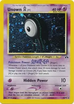Pokemon TCG - Unown A - 14/75 - Rare - Holo - Neo Discovery [Lightly Played] - Image 1
