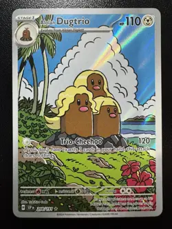 Alolan Dugtrio 208/191 Illustration Rare Surging Sparks Pokemon - Image 1