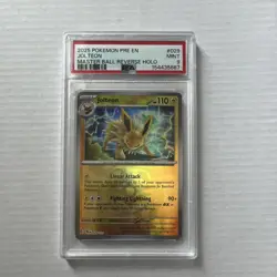 Pokemon TCG Jolteon 110HP 029/132 PRE EN Master Ball Reverse Holo PSA 9 - Image 1