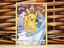 Pokemon PIKACHU SWSH020 HOLO FULL ART | NM Near Mint | Sword & Shield | 2020 - Image 1