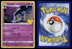 LUNALA 015/025 HOLO RARE CELEBRATIONS POKEMON HOLO NM - Image 3