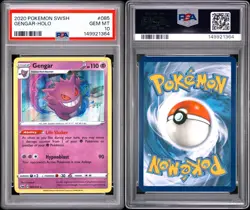 POKEMON TCG PSA 10 GEM MINT Gengar 085/202 Swsh01: Sword & Shield Holo POP 232 - Image 3