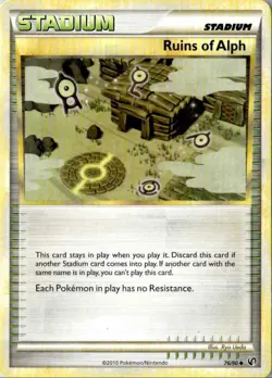 2010 HEARTGOLD & SOULSILVER UNDAUNTED RUINS OF ALPH 76/90 - Image 1