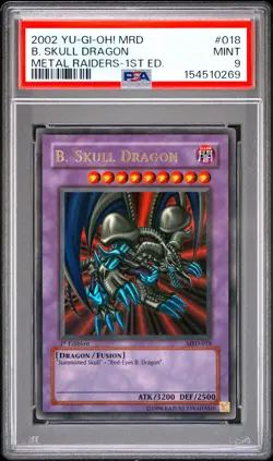 2002 YU-GI-OH! MRD-METAL RAIDERS 1ST EDITION #018 B. SKULL DRAGON PSA 9 - Image 1