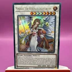 YUGIOH Ultra Rare Minerva, The Athenian Lightsworn LEDE-EN043 1st Edition - Image 1
