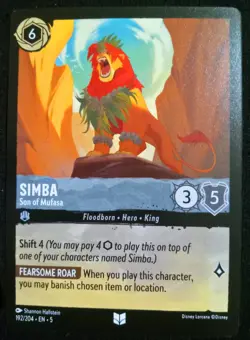Disney Lorcana- Shimmering Saturday, LOT Of 7 Simba, Mufasa, Ed, Sazu, Banzai - Image 5
