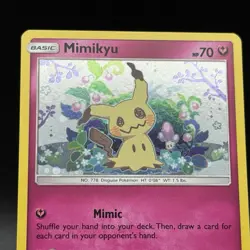 Mimikyu SM163 Team Up Blister Black Star Promo Sun & Moon Pokemon Card Near Mint - Image 2