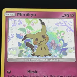 Mimikyu SM163 Team Up Blister Black Star Promo Sun & Moon Pokemon Card Near Mint - Image 3
