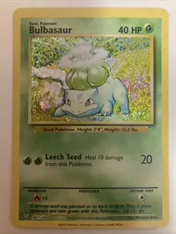 x1 Bulbasaur 001/034 Holo Classic Collection CLV Promo 2023 Pokemon Card - Image 1