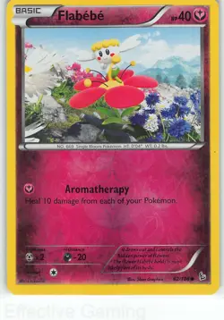 Flabebe 62/106 Common Flashfire Pokemon Reverse Holo LP Graphics - Image 1