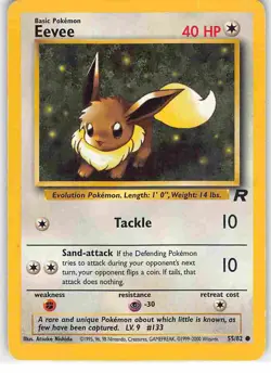 Eevee 55/82 Common Team Rocket Pokemon MP - Image 1