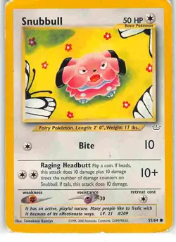 Snubbull 55/64 Common Neo Revelation Pokemon MP - Image 1
