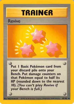 Revive 89/102 Uncommon Base Set Pokemon LP - Image 1