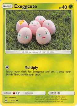 Exeggcute 1/131 Common Forbidden Light Pokemon MP Morii - Image 1