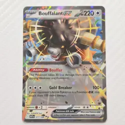 Pokemon TCG Bouffalant ex Holo Double Rare 077/086 Sv: White Flare Basic 220 HP - Image 1