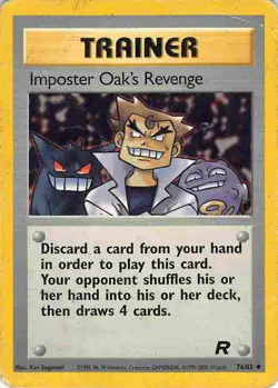 Imposter Oak's Revenge 76/82 Uncommon Team Rocket Pokemon HP/DMG - Image 1