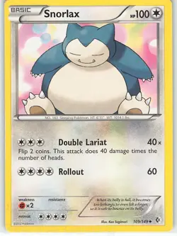 Snorlax 109/149 Uncommon Boundaries Crossed Pokemon LP Sugimori - Image 1