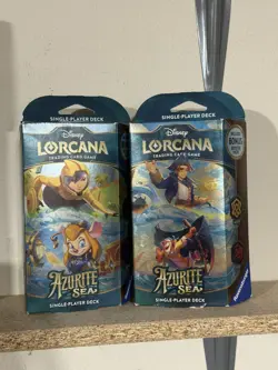 Disney Lorcana Azurite Sea Starter Decks Ravensburger 2 Decks - Image 1