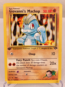 Giovanni's Machop Gym Challenge Set Pokemon Card 1st Edition - Lightly Played - Image 1