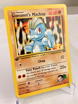 Giovanni's Machop Gym Challenge Set Pokemon Card 1st Edition - Lightly Played - Image 2