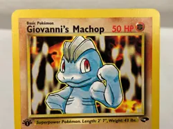 Giovanni's Machop Gym Challenge Set Pokemon Card 1st Edition - Lightly Played - Image 3