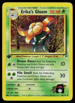 Pokemon Card - Erika's Gloom Gym Heroes 46/132 Uncommon 1st Edition - Image 1