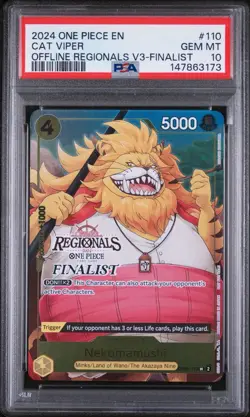 2025 One Piece Cat Viper Offline Regional Finalist Card PSA 10 💎 English Foil - Image 1