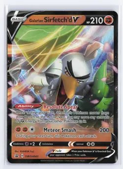 Galarian Sirfetch'd V SWSH043 SWSH: Sword & Shield Promo Cards Promo NM - Image 1