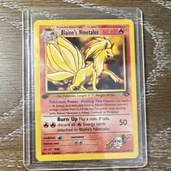Blaine's Ninetales 21/132 Gym Challenge 1st Edition Rare Regular Pokemon Card - Image 1