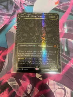 MTG - MONDRAK GLORY DOMINUS - OIL SLICK RAISED FOIL - NM - MYTHIC - ONE - Image 1