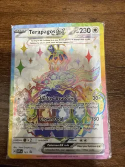 SEALED Pokemon TERAPAGOS ex SVP 165 Rainbow HYPER RARE FULL ART UPC PROMO - Image 1