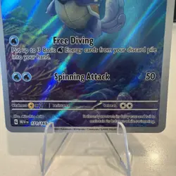 Pokemon TCG Wartortle 171/165 SV 151 Illustration Rare Full Art Holo ENG 2023 - Image 5