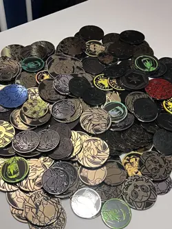Official Pokemon TCG Coins Lot Of 200+ Includes Duplicates - Image 2