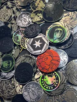 Official Pokemon TCG Coins Lot Of 200+ Includes Duplicates - Image 3