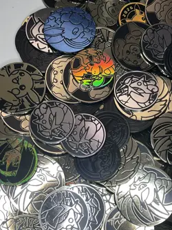 Official Pokemon TCG Coins Lot Of 200+ Includes Duplicates - Image 4