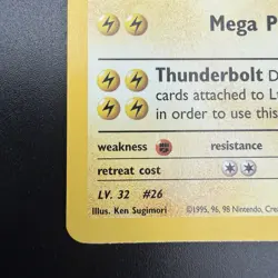 Lt. Surge’s Raichu 28/132 Gym Heroes Pokemon TCG Unlimited Rare LP WOTC - Image 3