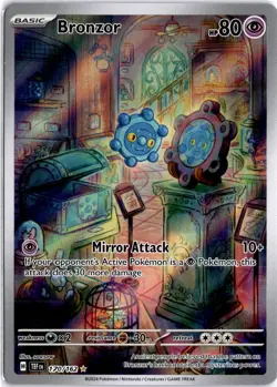 Pokemon TCG Temporal Forces Bronzor 170/162 Illustration Rare Near Mint - Image 1