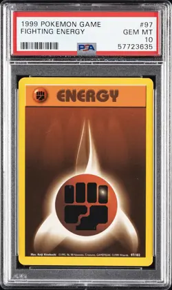 1999 POKEMON GAME #97 FIGHTING ENERGY PSA 10 - Image 1