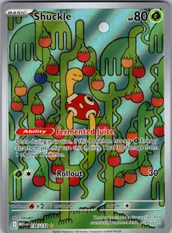 Pokemon TCG Shuckle 136/132 Me01: Mega Evolution Holo NM - Image 1