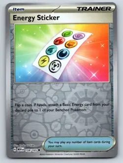 Energy Sticker 159/165 Uncommon 151 Pokemon Reverse Holo Near Mint - Image 1