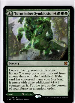 Turntimber Symbiosis NM/M* Zendikar Rising ENGLISH 215/280 mtg -UnltdCards - Image 1
