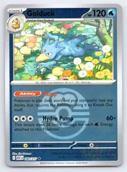 Pokemon Golduck (Love Ball) Ascended Heroes ASC UC RH 040/217 NM - Image 1