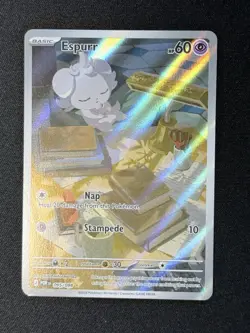 ESPURR 95/88 Pokemon Holographic Illustration Rare Perfect Order NM - Image 1