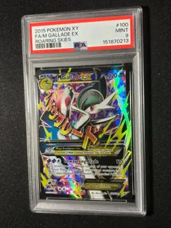 PSA 9 Mega Gallade EX Full Art 100/108 Roaring Skies Pokemon XY TCG 2015 Low Pop - Image 1