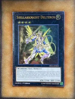 Yugioh Stellarknight Delteros DUEA-EN053 Ultimate Rare 1st Ed LP - Image 1