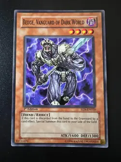 Beiige, Vanguard of Dark World EEN-EN020 Common 1st Edition Near Mint Yugioh - Image 1