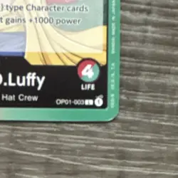 Monkey D. Luffy Leader One Piece CCG Romance Dawn Namco OP01-031 5000 English - Image 3