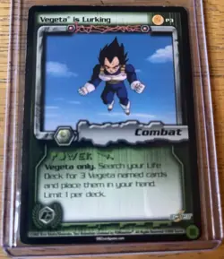 Vegeta Is Lurking Dragon Ball Z Score CCG DBZ Vegeta Card - Image 1